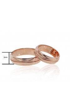 Gold wedding ring 1100553(Au-R), Red Gold 585°