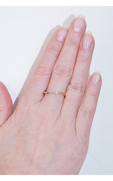 Gold ring 1100555(Au-R)_DI, Red Gold 585°, Diamonds