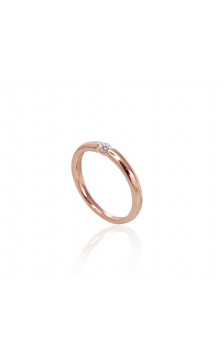 Gold ring 1100556(Au-R)_DI, Red Gold 585°, Diamonds
