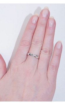 Gold ring 1100557(Au-W)_DI, White Gold 585°, Diamonds