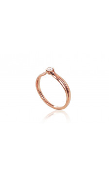 Gold ring 1100789(Au-R)_DI, Red Gold 585°, Diamonds