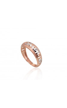 Gold ring 1100868(Au-R+PRh-W), Red Gold 585°, Rhodium (Plating)
