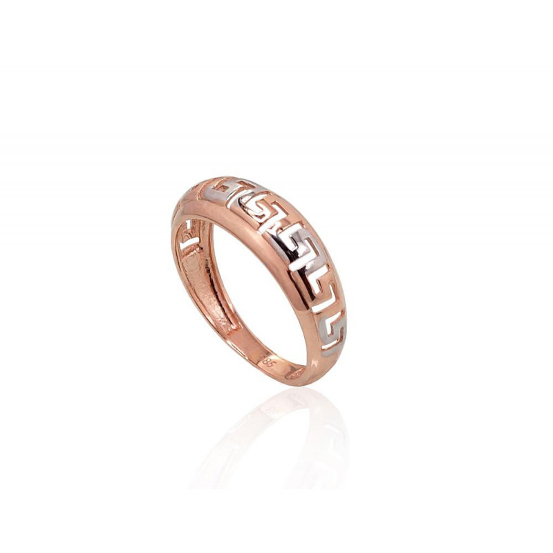 Gold ring 1100868(Au-R+PRh-W), Red Gold 585°, Rhodium (Plating)