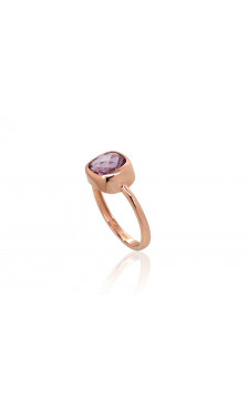 Gold ring 1100913(Au-R)_AM, Red Gold 585°, Amethyst