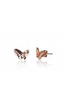 Gold classic studs earrings 1200444(Au-R)_CZ, Red Gold 585°, Zirkons