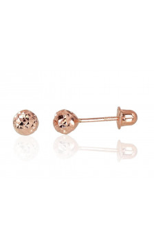 Gold screw studs earrings 1200993(Au-R), Red Gold 585°