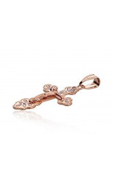 Gold pendant 1300076(Au-R+PRh-W), Red Gold 585°, Rhodium (Plating)