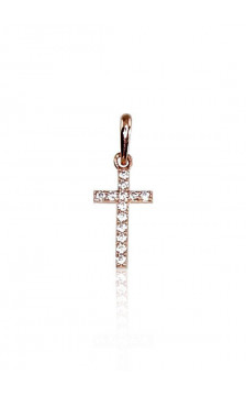 Gold pendant 1300295(Au-R)_CZ, Red Gold 585°, Zirkons