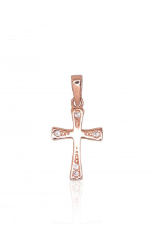 Gold pendant 1300707(Au-R)_CZ, Red Gold 585°, Zirkons