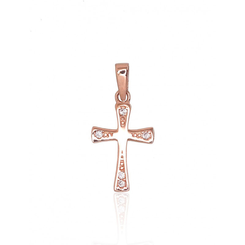 Gold pendant 1300707(Au-R)_CZ, Red Gold 585°, Zirkons