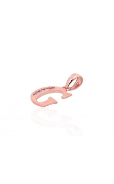 Gold pendant 1300751(Au-R)_CZ, Red Gold 585°, Zirkons