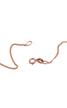 Gold chain Curb 1 mm , diamond cut 1400027(Au-R), Red Gold 585°