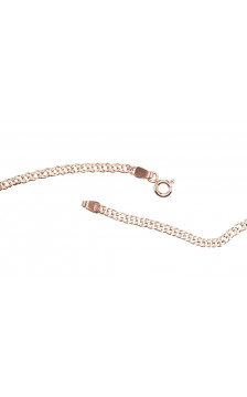 Gold chain Double rombo 2.5 mm , diamond cut 1400042(Au-R), Red Gold 585°