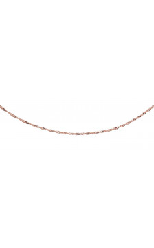 Gold chain Singapore 1.5 mm , diamond cut 1400046(Au-R), Red Gold 585°