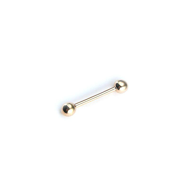 Gold piercing for tongue 1930011(Au-R), Red Gold 585°