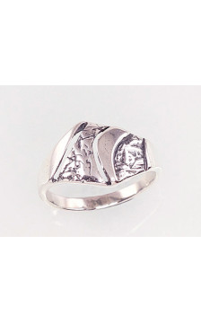 Silver ring 2100922(POx-Bk), Silver 925°, oxide (Plating)