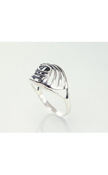 Silver ring 2100923(POx-Bk), Silver 925°, oxide (Plating)