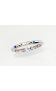 Silver ring 2101173(PRh-Gr)_CZ+CZ-B, Silver 925°, Rhodium (Plating), Zirkons