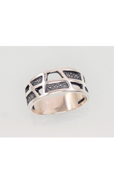 Silver ring 2101390(POx-Bk), Silver 925°, oxide (Plating)