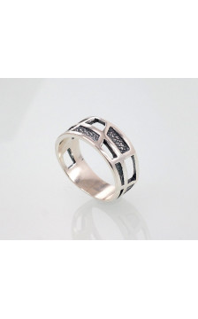 Silver ring 2101390(POx-Bk), Silver 925°, oxide (Plating)