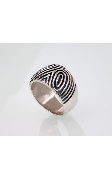 Silver ring 2101394(POx-Bk), Silver 925°, oxide (Plating)