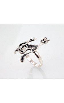 Silver ring 2101401(POx-Bk), Silver 925°, oxide (Plating)