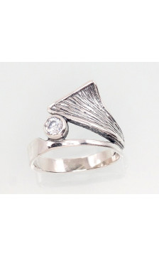 Silver ring 2101407(POx-Bk)_CZ, Silver 925°, oxide (Plating), Zirkons