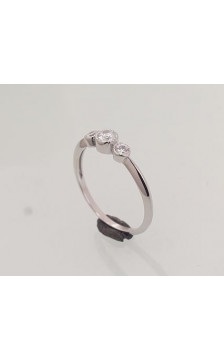 Silver ring 2101473(PRh-Gr)_CZ, Silver 925°, Rhodium (Plating), Zirkons