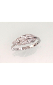 Silver ring 2101474(PRh-Gr)_CZ, Silver 925°, Rhodium (Plating), Zirkons