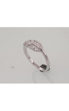Silver ring 2101474(PRh-Gr)_CZ, Silver 925°, Rhodium (Plating), Zirkons
