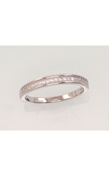 Silver ring 2101478(PRh-Gr)_CZ, Silver 925°, Rhodium (Plating), Zirkons