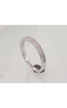 Silver ring 2101478(PRh-Gr)_CZ, Silver 925°, Rhodium (Plating), Zirkons