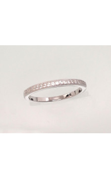 Silver ring 2101479(PRh-Gr)_CZ, Silver 925°, Rhodium (Plating), Zirkons