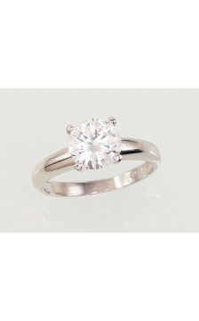 Silver ring 2101549(PRh-Gr)_CZ, Silver 925°, Rhodium (Plating), Zirkons