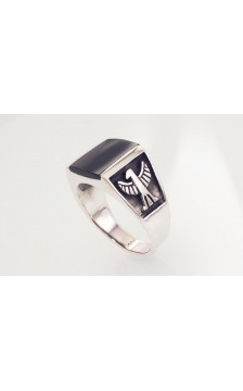 Silver ring 2101587(POx-Bk)_ON, Silver 925°, oxide (Plating), Onix