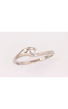 Silver ring 2101620(PRh-Gr)_CZ, Silver 925°, Rhodium (Plating), Zirkons