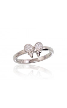 Silver ring 2101648(PRh-Gr)_CZ, Silver 925°, Rhodium (Plating), Zirkons