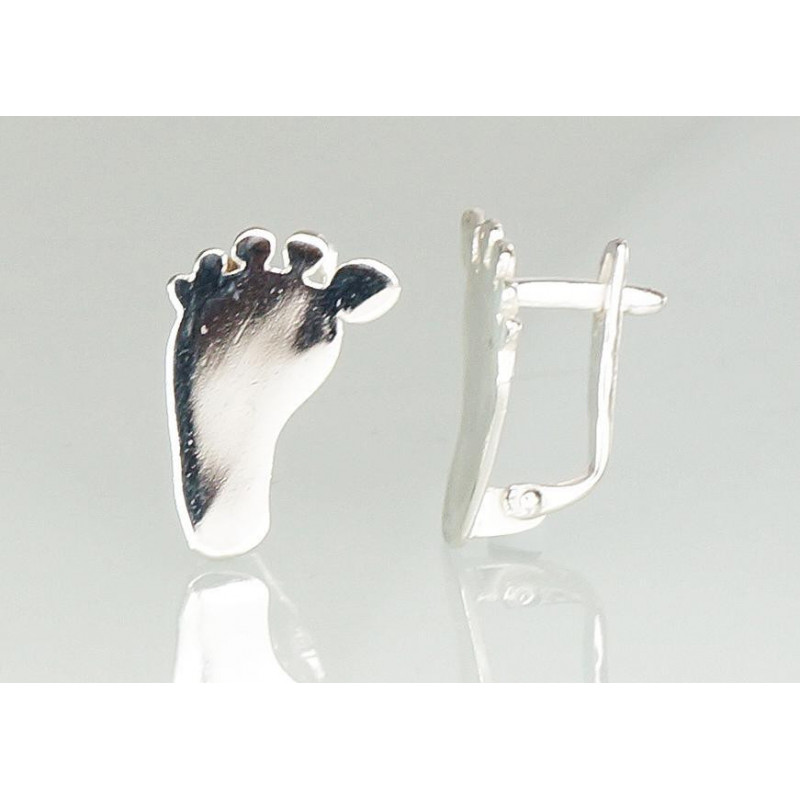 Silver earrings with 'english' lock 2201078, Silver 925°