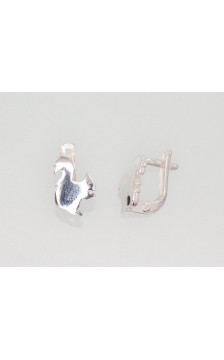 Silver earrings with 'english' lock 2202732, Silver 925°