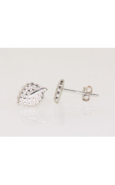 Silver stud earrings 2203127(PRh-Gr), Silver 925°, Rhodium (Plating)