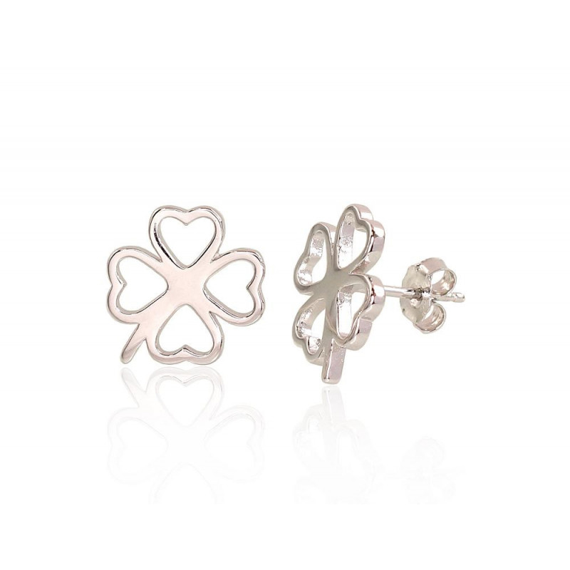 Silver stud earrings 2203148(PRh-Gr), Silver 925°, Rhodium (Plating)