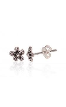 Silver stud earrings 2203343(POx-Bk), Silver 925°, oxide (Plating)