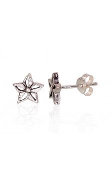Silver stud earrings 2203348(POx-Bk), Silver 830, oxide (Plating)