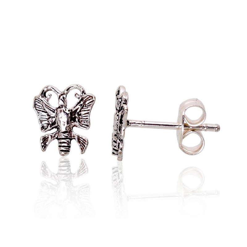 Silver stud earrings 2203373(POx-Bk), Silver 925°, oxide (Plating)