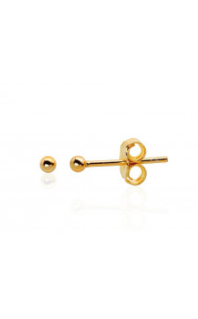Silver stud earrings 2203469(PAu-Y), Silver 925°, yellow gold (Plating)
