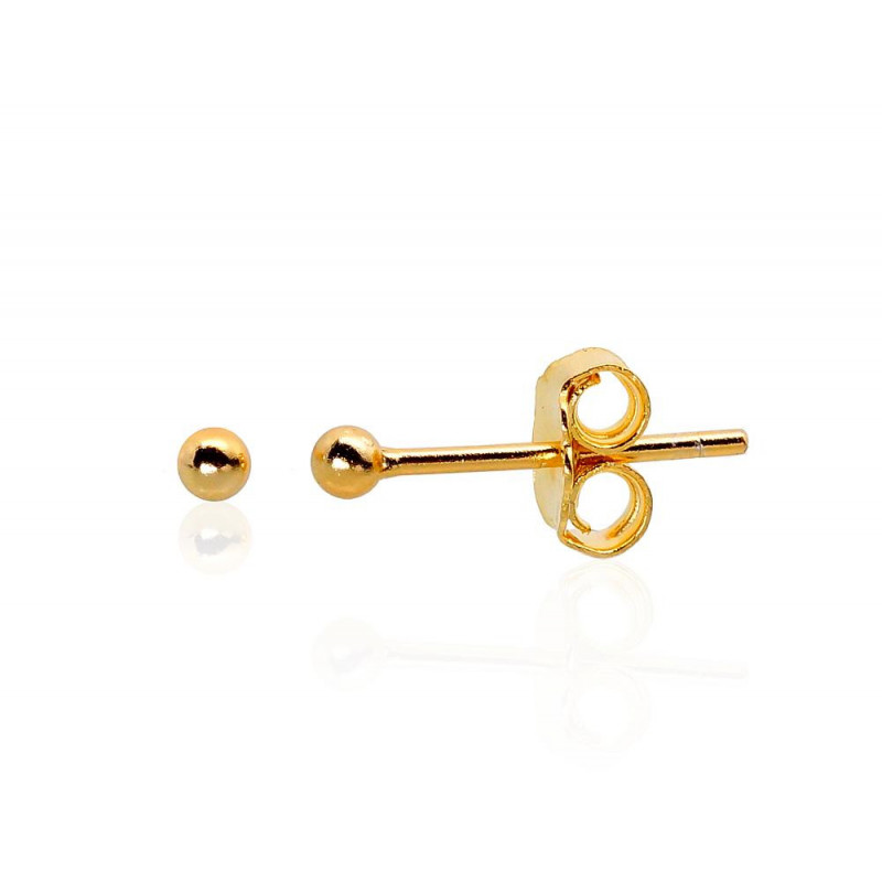 Silver stud earrings 2203469(PAu-Y), Silver 925°, yellow gold (Plating)