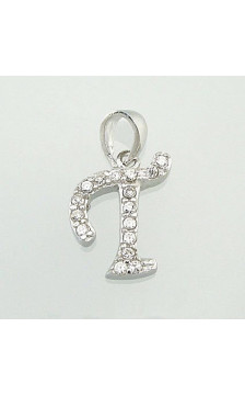 Silver pendant 2300324(PRh-Gr)_CZ, Silver 925°, Rhodium (Plating), Zirkons