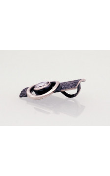 Silver pendant 2301533(Matt+POx-MattBk)_CZ, Silver 925°, oxide (Plating), Zirkons