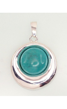 Silver pendant 2301558_TRX-G, Silver 925°, Turquoise (Imitation)