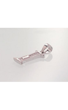 Silver pendant 2301613(PRh-Gr)_CZ, Silver 925°, Rhodium (Plating), Zirkons